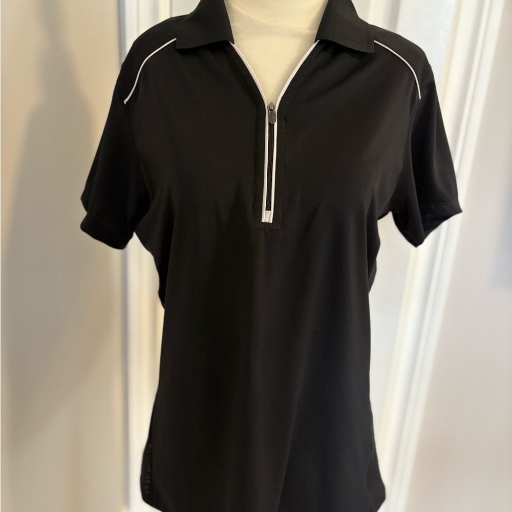 Classic Black Nancy Lopez golf /tennis/ polo shirt